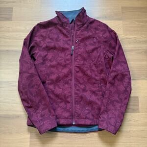 Women’s The North Face Apex Bionic Bordeaux Burgundy Softshell Zip Up Jacket L
